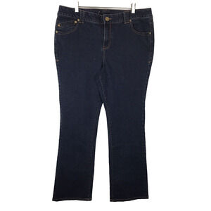 LANE BRYANT Jeans Straight Fit Slim Boot Size 20‎ Average Women's Stretch Dark
